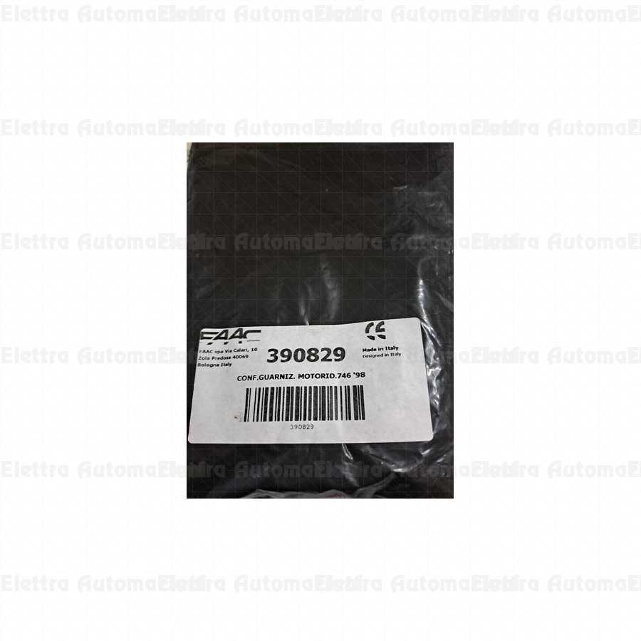 FAAC KIT GUARNIZIONI MOTORE 746 ANNO 98 codice 390829